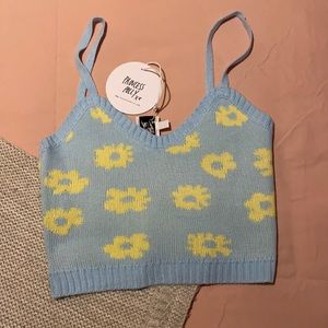 Blue daisy top
